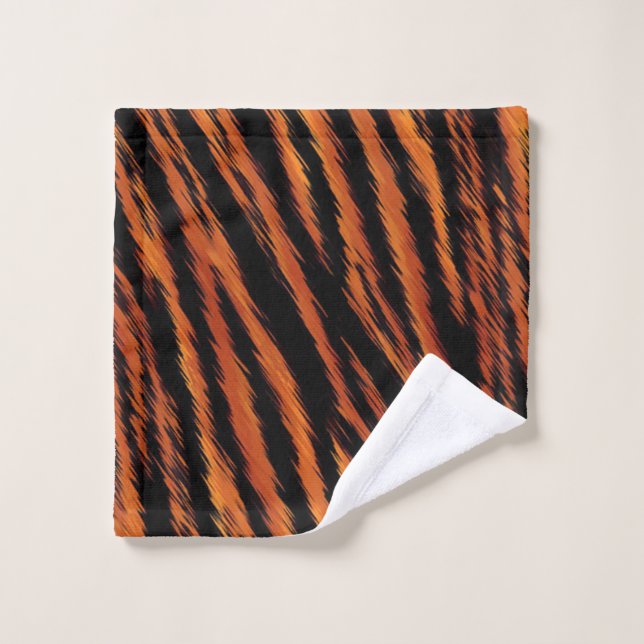 Imprimé Animal Rayures de Tigre (Gant de toilette)