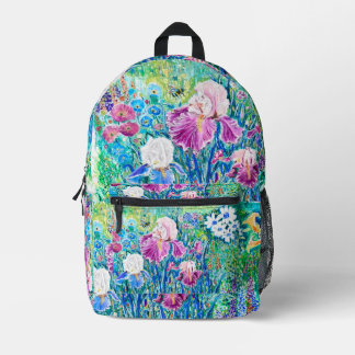 Imprimé Artistic Flower Garden Oil Pastel Sac à dos