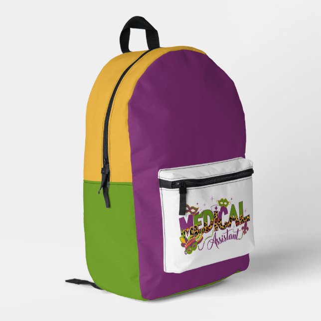 Imprimé Assistant Médical - Sac à dos Mardi Gras (Coin arrière gauche)