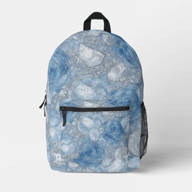 Imprimé Bleu Rose BULLETIN - Sac à dos (Recto)