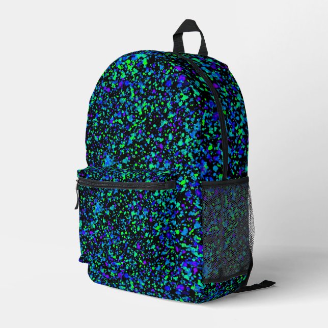 Imprimé Blue Splatter - Sac à dos (Coin arrière droit)