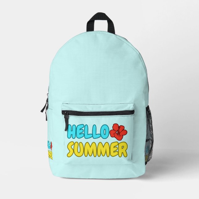 Imprimé Bonjour Sac à Dos Été (Recto)