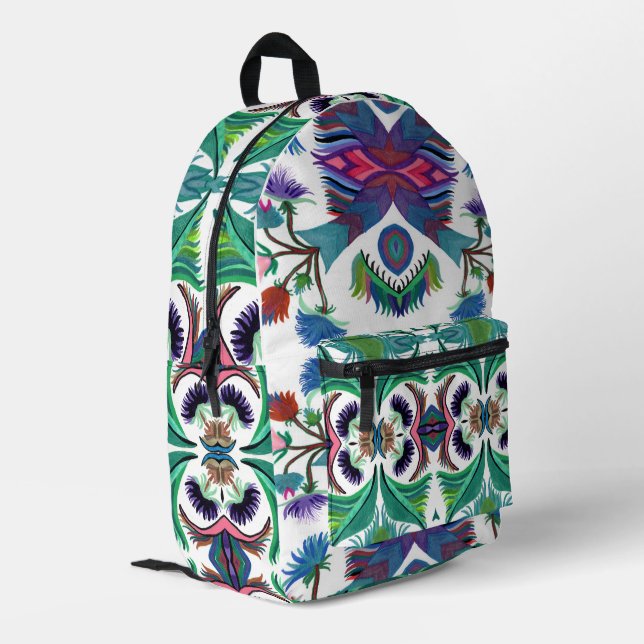 Imprimé C/M d'Isle-of-Ferns sur un sac à dos Print Cut Sew (Coin arrière gauche)