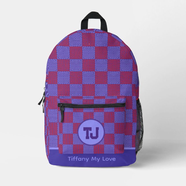 Imprimé Chic Retour À L'École Sac À Dos De Voyage Pour Gar (Recto)