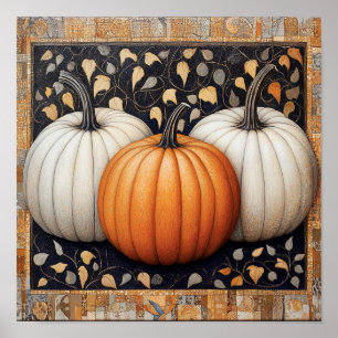 imprimé citrouille affiche d'automne cuisine décor
