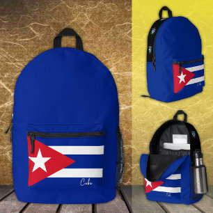Imprimé Cuba, sac à dos bleu, drapeau cubain / patriotique
