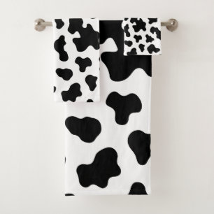 Imprimé cuir de vache noir et blanc