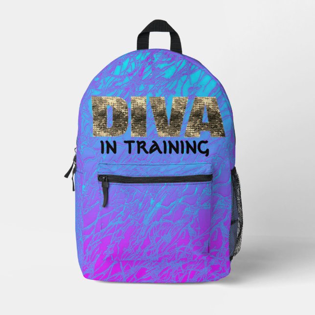 Imprimé Diva en formation Bleu Pink Gold sac à dos NO Sequ (Recto)