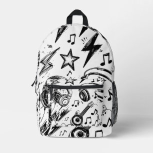 Imprimé Doodle Edge – Sac à dos style croquis pour adolesc