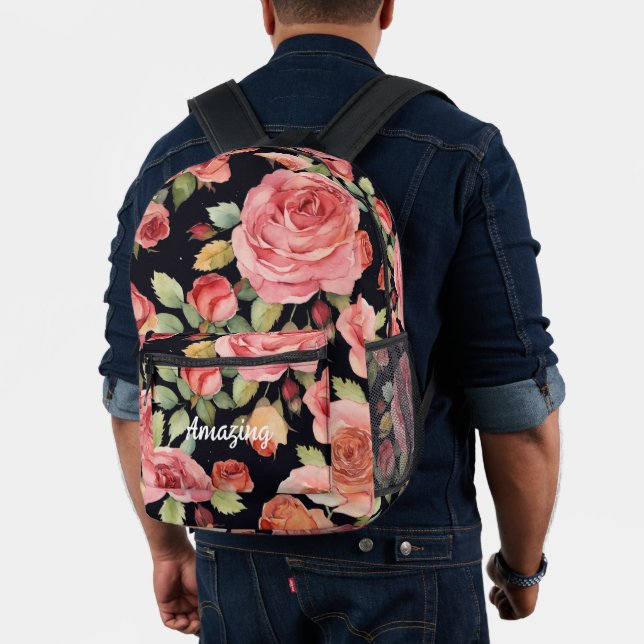 Imprimé Élégance rose : Sac à dos Floral Extraordinaire (Insitu (Modèle))