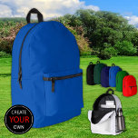 Imprimé Elégant sac à dos bleu Cobalt, sac / Personnaliser<br><div class="desc">Sac à dos : Créez votre propre sac personnalisé / sac à dos avec du texte. Réglages faciles (bouton Modifier la conception) en ajoutant du texte, des couleurs arrière - plans ou plus d'images.</div>