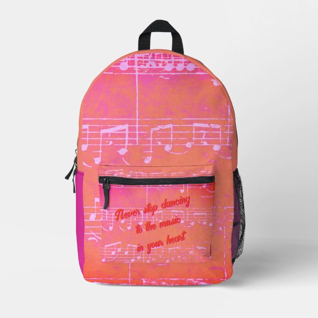Imprimé Étapes musicales - Mango Tango_Pink Sac à dos (Recto)