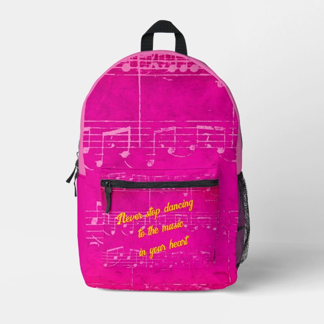 Imprimé Étapes Musicales - Sac À Dos Cha-Cha-Charming (Recto)