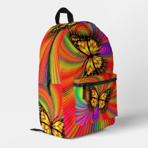Imprimé Feux colorés Flying Gold Papillon sac à dos