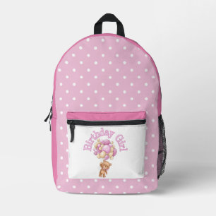 Imprimé Fille Ours thème Anniversaire Sac à dos