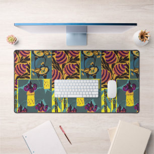 Imprimé floral violet et sarcelle maximaliste vibr