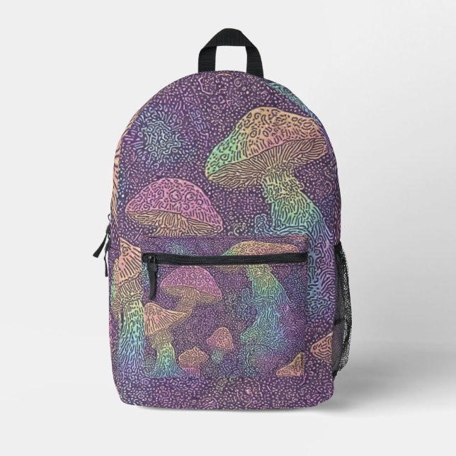 Imprimé Galaxie des champignons psychédéliques - sac à dos (Recto)