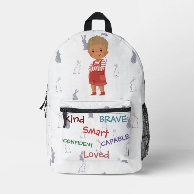 Imprimé Gentil Capable Intelligent Aimé - Sac à dos person (Recto)