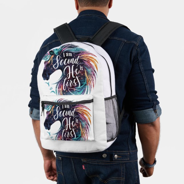 Imprimé Je suis le deuxième Il est le premier sac à dos D1 (Insitu (Modèle))