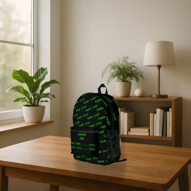 Imprimé Jeu d'arcade personnalisé sur sac à dos (Créateur téléchargé)