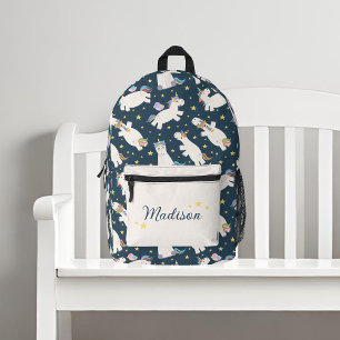 Imprimé Joli Rainbow Unicorns et Stars sac à dos