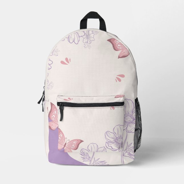 Imprimé Joli sac à dos à motif floral  (Recto)