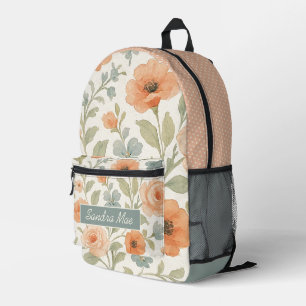 Imprimé Joli sac à dos avec une chic illustration florale