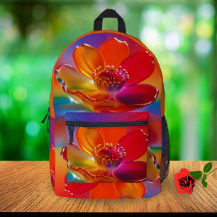 Imprimé Joli sac à dos floral arc-en-ciel pour filles oran