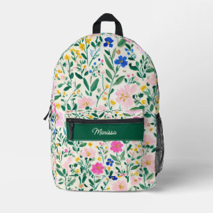 Imprimé Joli sac à dos floral personnalisé