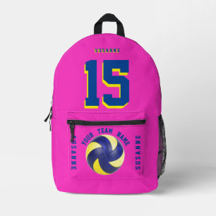 Imprimé Joueur de volley Fuchsia sac à dos enfants sportif