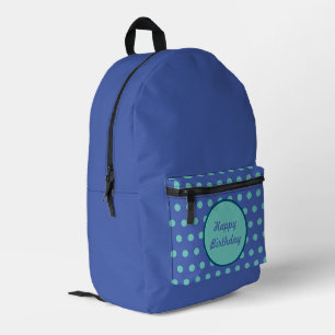 Imprimé Joyeux sac à dos d'anniversaire (Denim Blue & Aqua