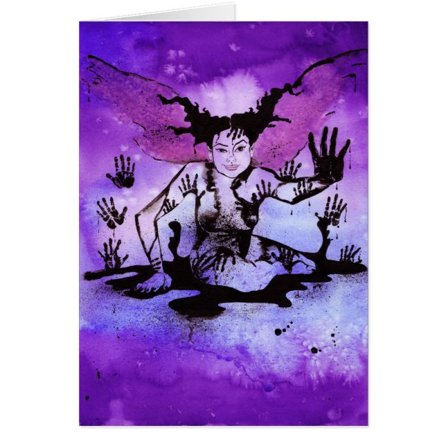 "Imprime" la carte de fée d'encre (Devant)