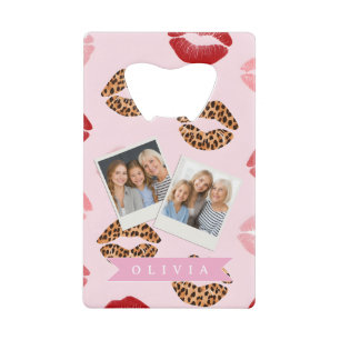 Imprimé léopard rose chic personnalisé pour les lè