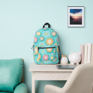 Imprimé Magnifique sac à dos turquoise, l'un des