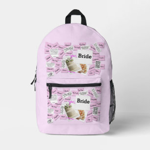 Imprimé Mariées Jour de mariage Tout sur le sac à dos impr