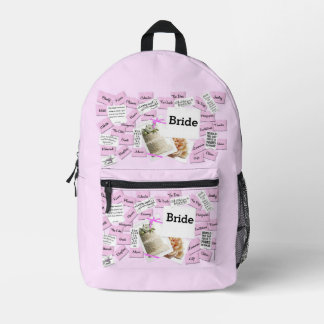 Imprimé Mariées Jour de mariage Tout sur le sac à dos impr