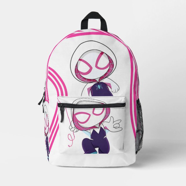 Imprimé Mignon Sac à Dos Chibi Enfants Spider Gwen (Recto)