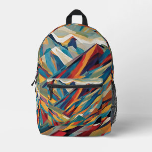 Imprimé Montagnes Aventure Abstrait sac à dos