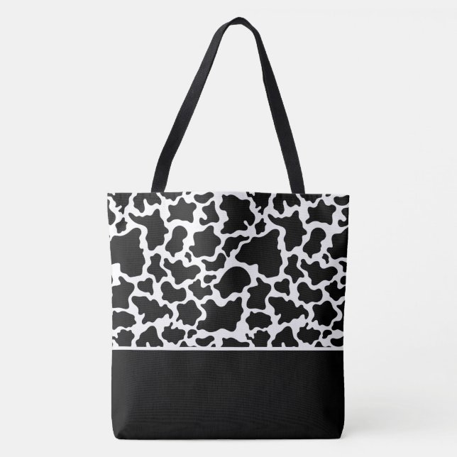 Imprimé noir et blanc de grande taille sac fourre- (Devant)