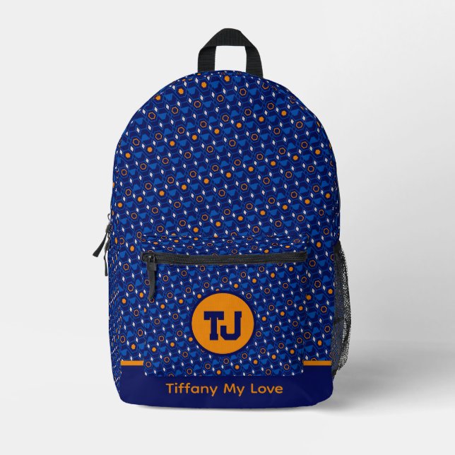 Imprimé Nom de l'entraîneur unique Sac à dos de l'enseigna (Recto)