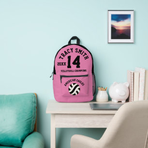 Imprimé Numéro d'équipe du sac à dos de volley-ball person