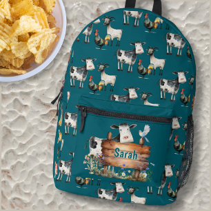 Imprimé Porte de ferme Poulets Sac à dos personnalisé pour