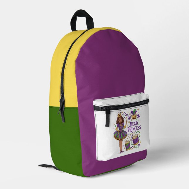 Imprimé Princesse de Perles - Sac à dos Mardi Gras (Coin arrière gauche)