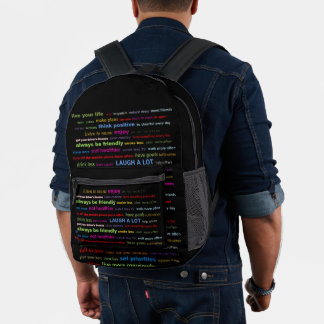 Imprimé Résolutions Citations motivationnelles Sac à dos