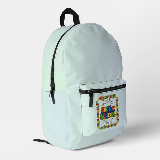 Imprimé Retour à l'école sac à dos (Coin arrière gauche)