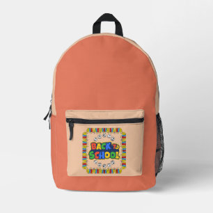 Imprimé Retour à l'école sac à dos