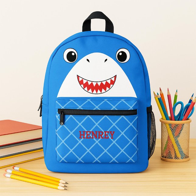 Imprimé Retour à l'école Sac à dos de requin mignon pour e (Back to School Cute shark Backpack for Kids)