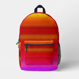 Imprimé Sac à dos à bandes multicolores Abstraites