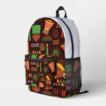 Sac à dos à coudre à impression Afrocentré