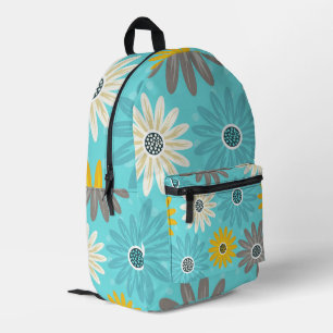 Imprimé Sac à dos à motif de fleurs de marguerite bleue